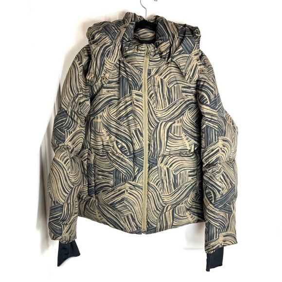 Garnet Hill Printed Down Fill Coat - Picture 3 of 10